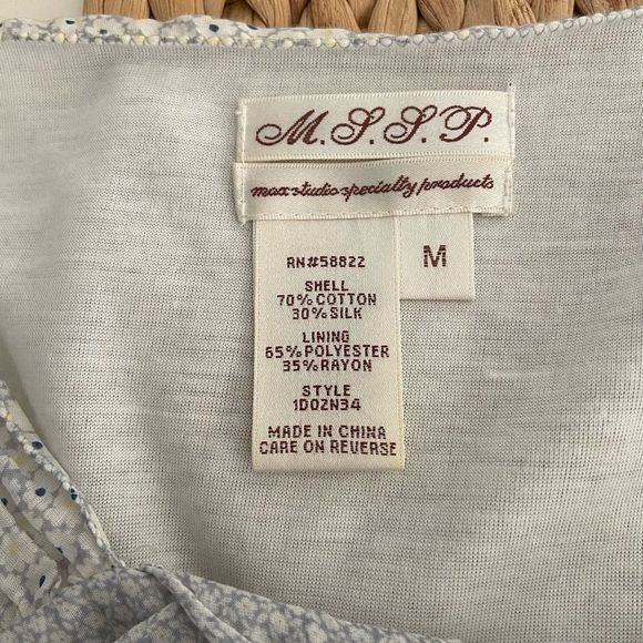 MaxStudio Speciality Products Feminine Tie Back Top/Blouse M 🌼 - Picture 3 of 8